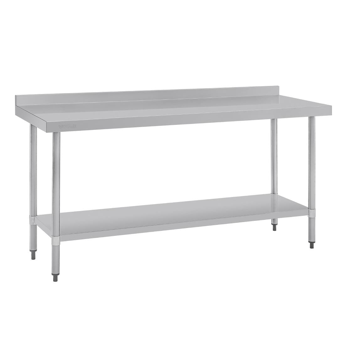 Vogue St/St Wall Table 60mm Upstand - 1800x600mm 70 3/4x23 1/2"