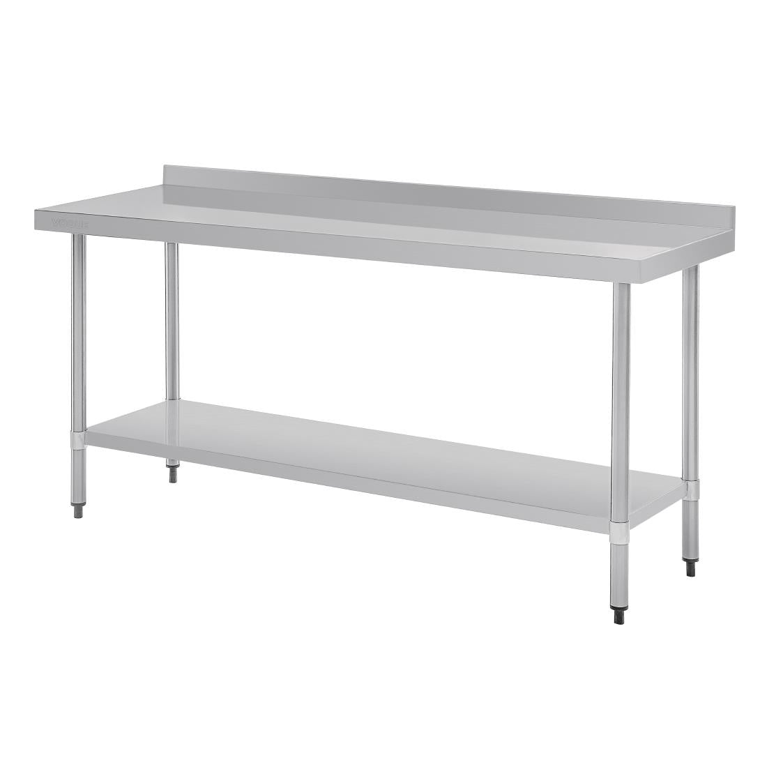 Vogue St/St Wall Table 60mm Upstand - 1800x600mm 70 3/4x23 1/2"