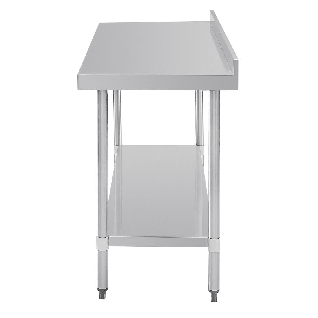 Vogue St/St Wall Table 60mm Upstand - 1800x600mm 70 3/4x23 1/2"