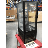 2NDs: Thermaster Four-Sided Countertop Beverage Display Fridge Black - TCBD78B-NSW1960