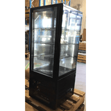 2NDs: Thermaster Four-Sided Countertop Beverage Display Fridge Black - TCBD78B-QLD352