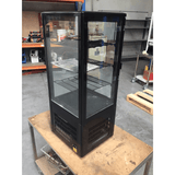 2NDs: Thermaster Four-Sided Countertop Beverage Display Fridge Black - TCBD78B-SA10-Feb