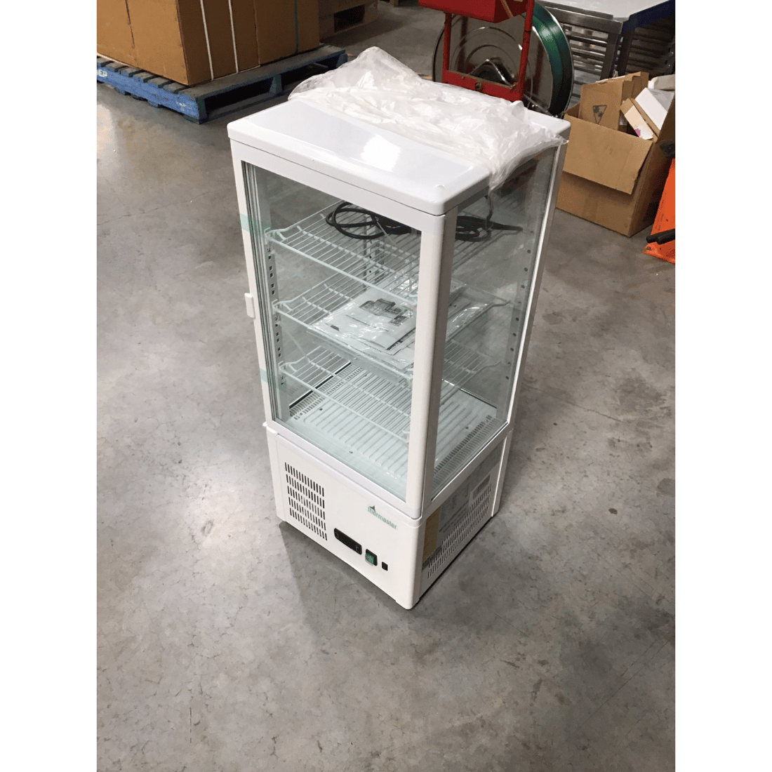 2NDs: Thermaster Four-Sided Countertop Beverage Display Fridge White - TCBD78W-SA9-Mar