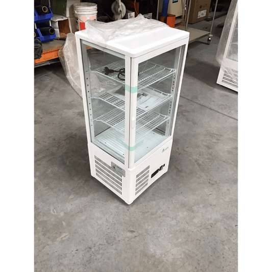 2NDs: Thermaster Four-Sided Countertop Beverage Display Fridge White - TCBD78W-SA9-Mar