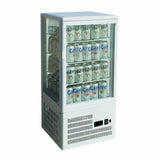 2NDs: Thermaster Four-Sided Countertop Beverage Display Fridge White - TCBD78W-QLD351