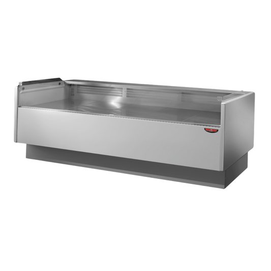 Tecnodom Serie MR80 Black 1520mm Self-serving Deli Display with Storage and Castors - TDMR-0815SELF