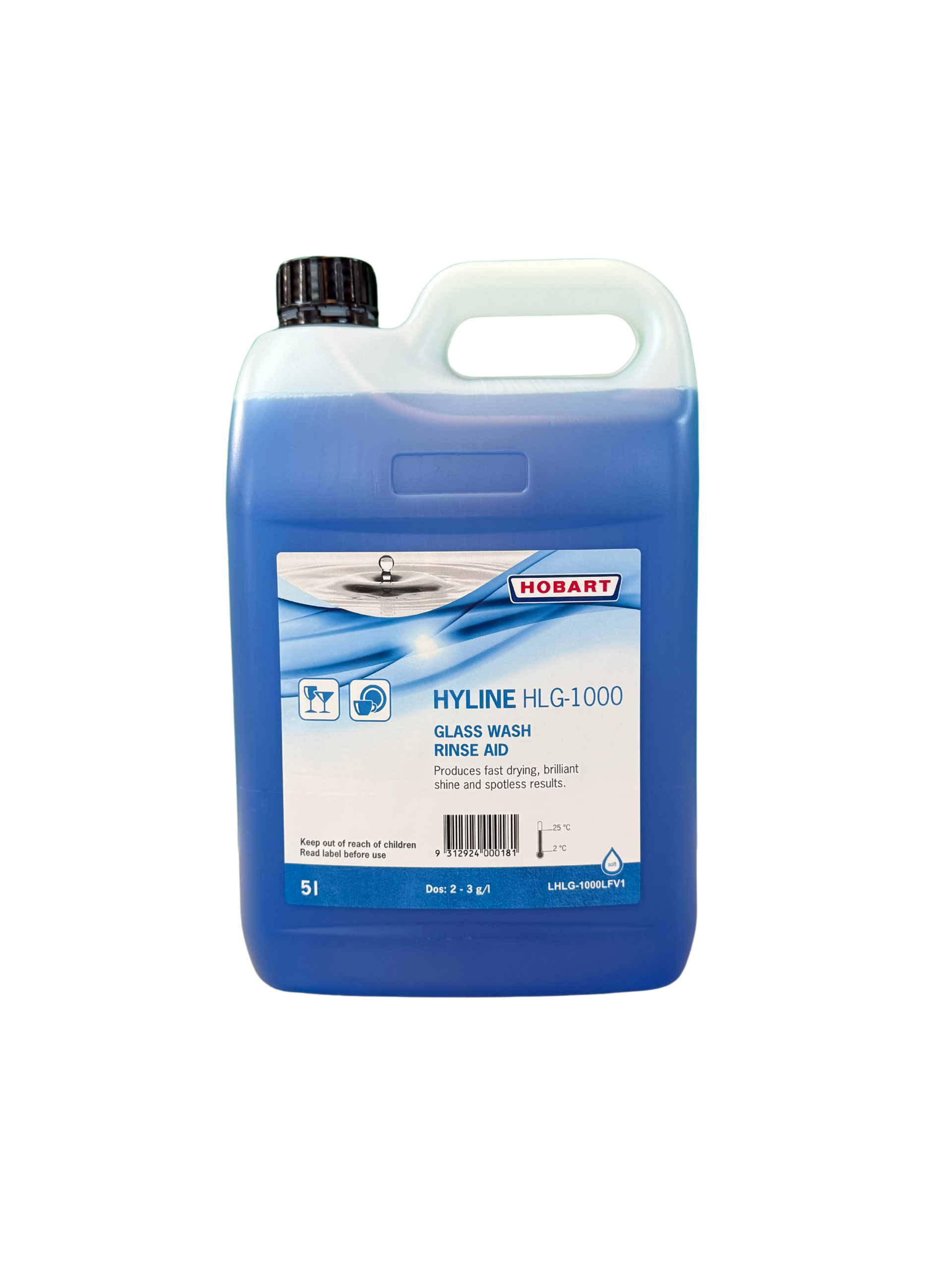 HOBART HYLINE  HLG-1000 - 5 Litre Glass Rinse Aid