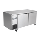 2NDs: Thermaster Stainless Steel Double Door Workbench Fridge - TL1500TN-NSW2140