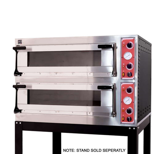 Italian Made Commercial 4 Series Electric Double Deck Oven TRAYS44GLASS