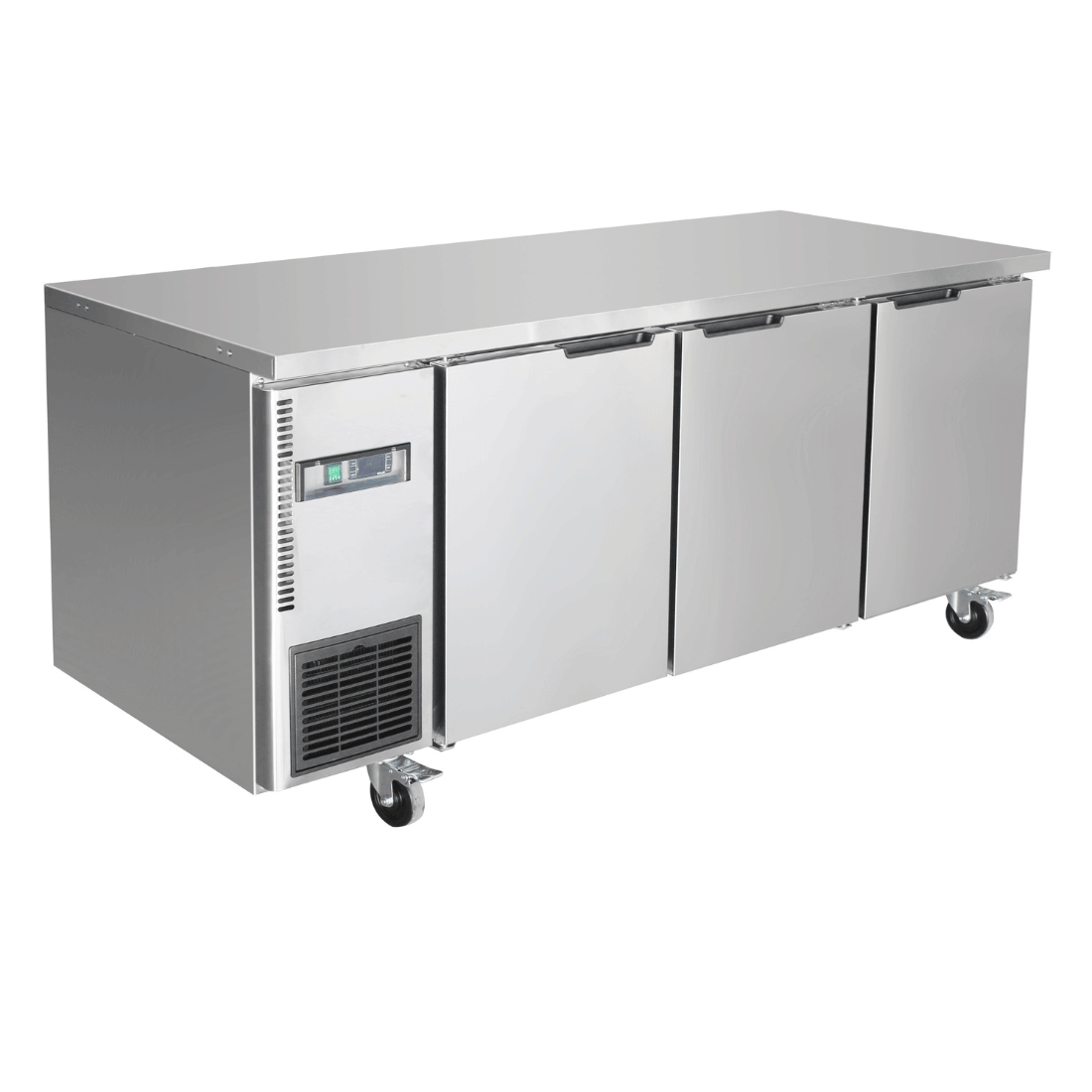 Thermaster Stainless Steel Triple Door Workbench Fridge - TS1800TN-3D
