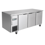 Thermaster Stainless Steel Triple Door Workbench Fridge - TS1800TN-3D