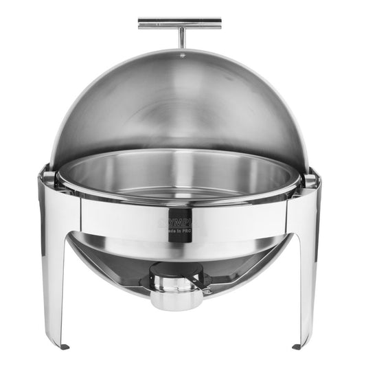 Paris Deluxe Round Roll Top Chafer Set - 6Ltr