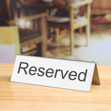 Reserved Table Signs St/St (Pack 10)