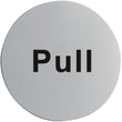 Vogue Pull Door Sign St/St (Self-Adhesive)