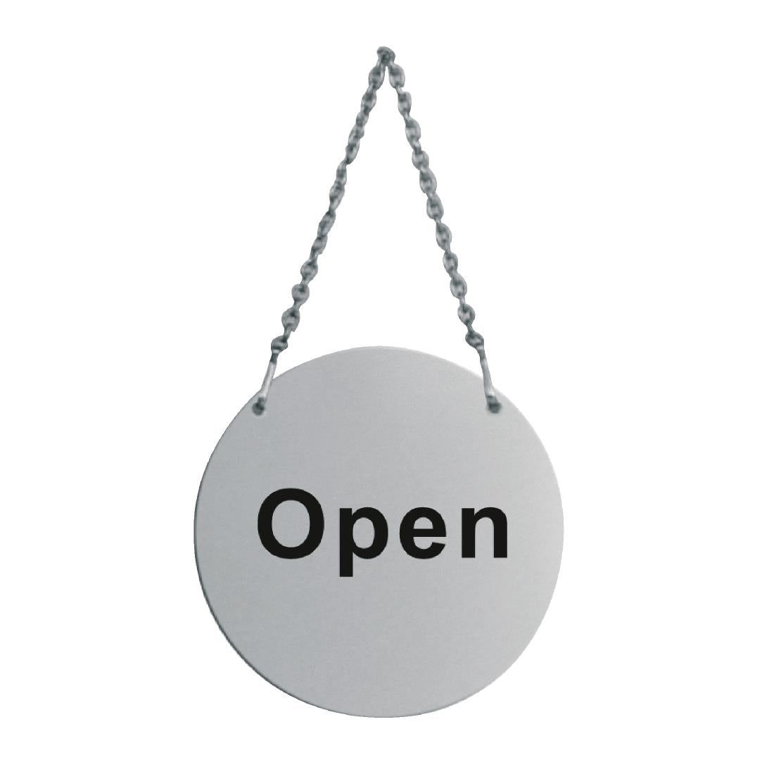 Vogue Open/Closed Door Sign with Hanging Chain St/St