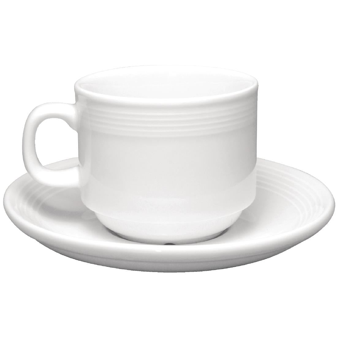 Olympia Linear Stacking Tea Cup - 7oz (Box 12)