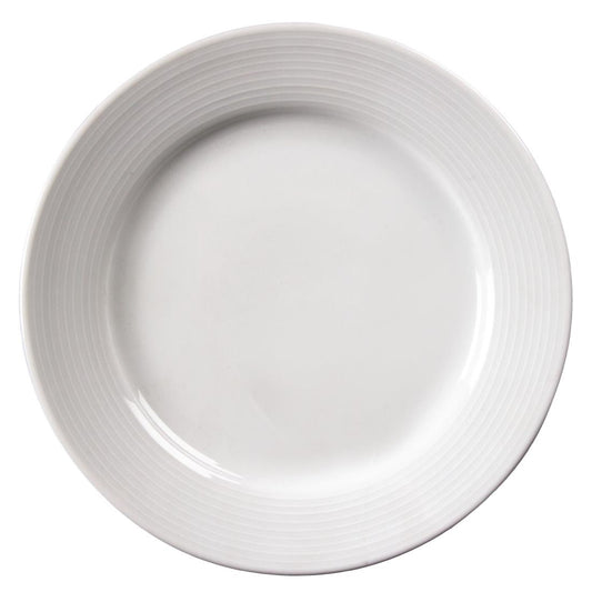 Olympia Linear Wide Rimmed Plate - 20cm 8" (Box 12)