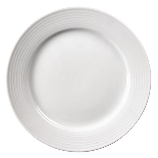 Olympia Linear Wide Rimmed Plate - 25cm 10" (Box 12)