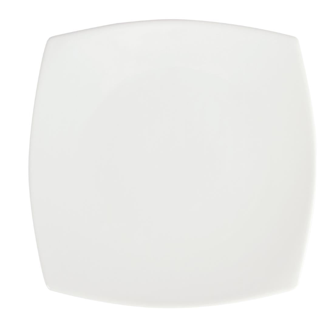 Olympia Whiteware Rounded Square Plate - 24cm 9 1/2" (Box 12)