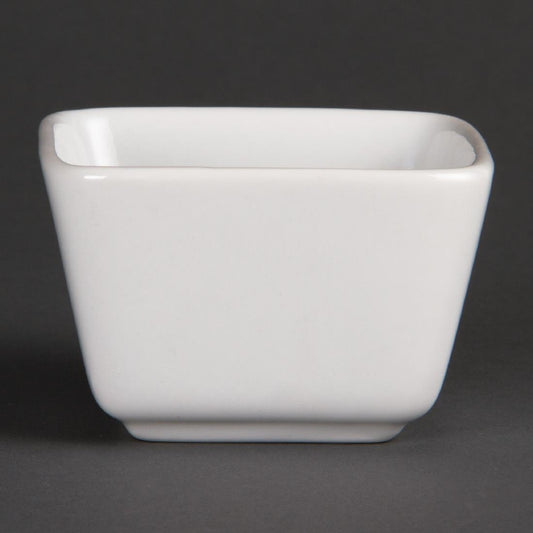 Olympia Whiteware Mini Dish Tall Square White - 75x75x48mm (Box 12)