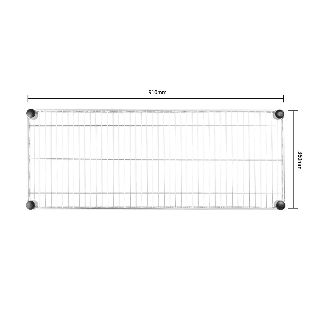 Vogue Wire Wall Shelves - 910x360mm 36x14"