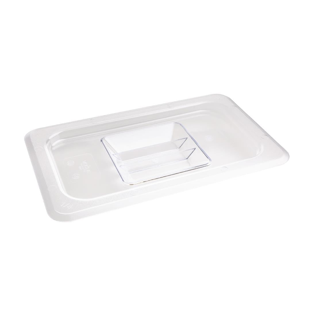 Vogue Clear Polycarbonate GN Lid - 1/4