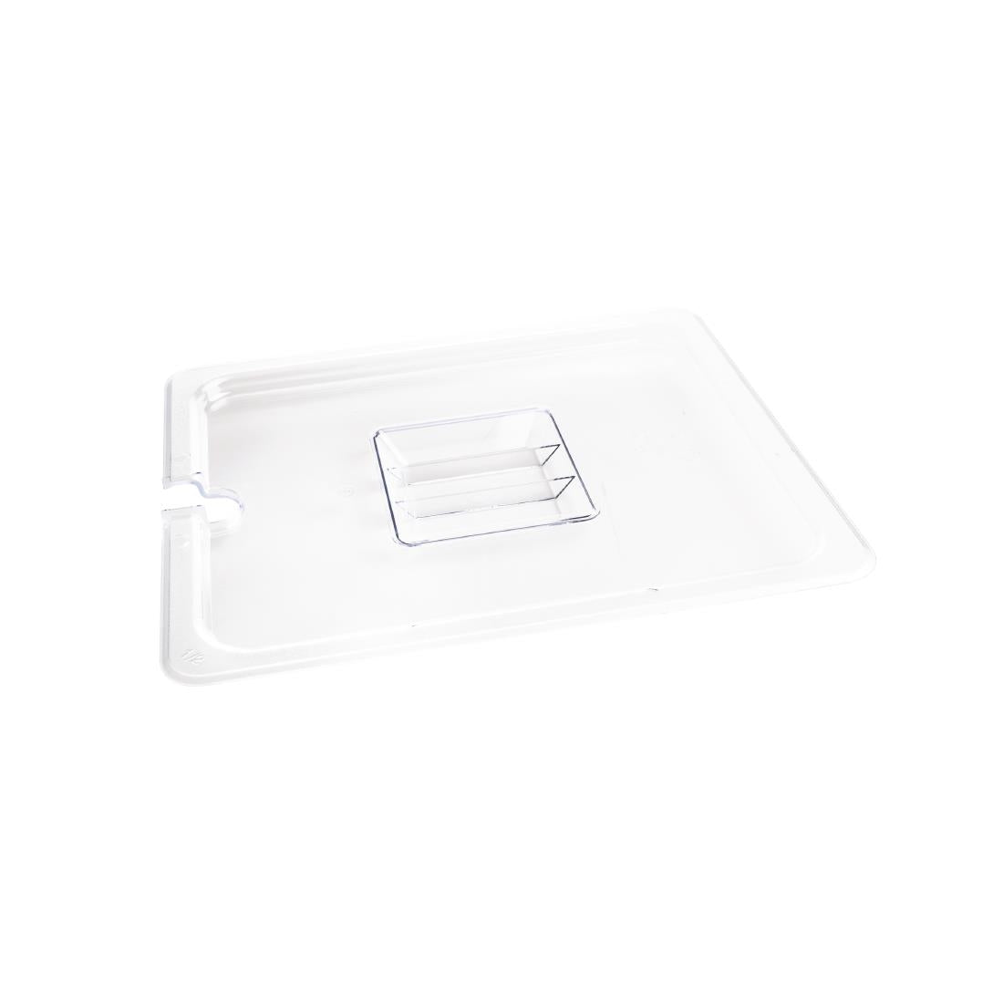 Vogue Clear Polycarbonate GN Notched Lid - 1/2