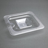 Vogue Clear Polycarbonate GN Notched Lid - 1/6