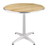 Bolero Round Pedestal Bistro Table Ash & Alu. Top - 800mm