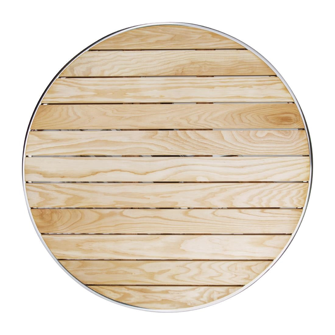 Bolero Round Pedestal Bistro Table Ash & Alu. Top - 800mm