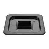 Vogue Black Polycarbonate GN Lid - 1/6