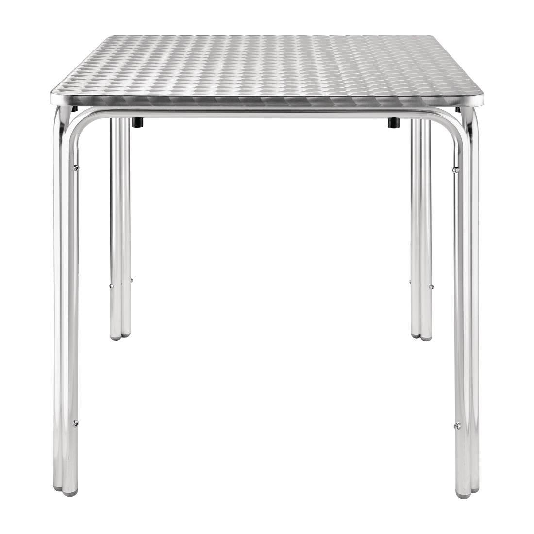 Bolero Stacking Square Table St/St with Curved Edge
