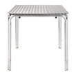 Bolero Stacking Square Table St/St with Curved Edge