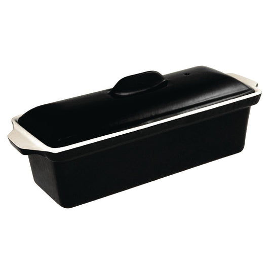 Vogue Pate Terrine Black - 110x340x105mm 4x13 1/4x4" 1 3/4Ltr