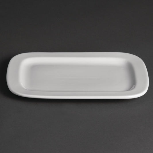 Olympia Whiteware Round Rectangle Plate - 230x170mm 9x6 3/4" (Box 12)