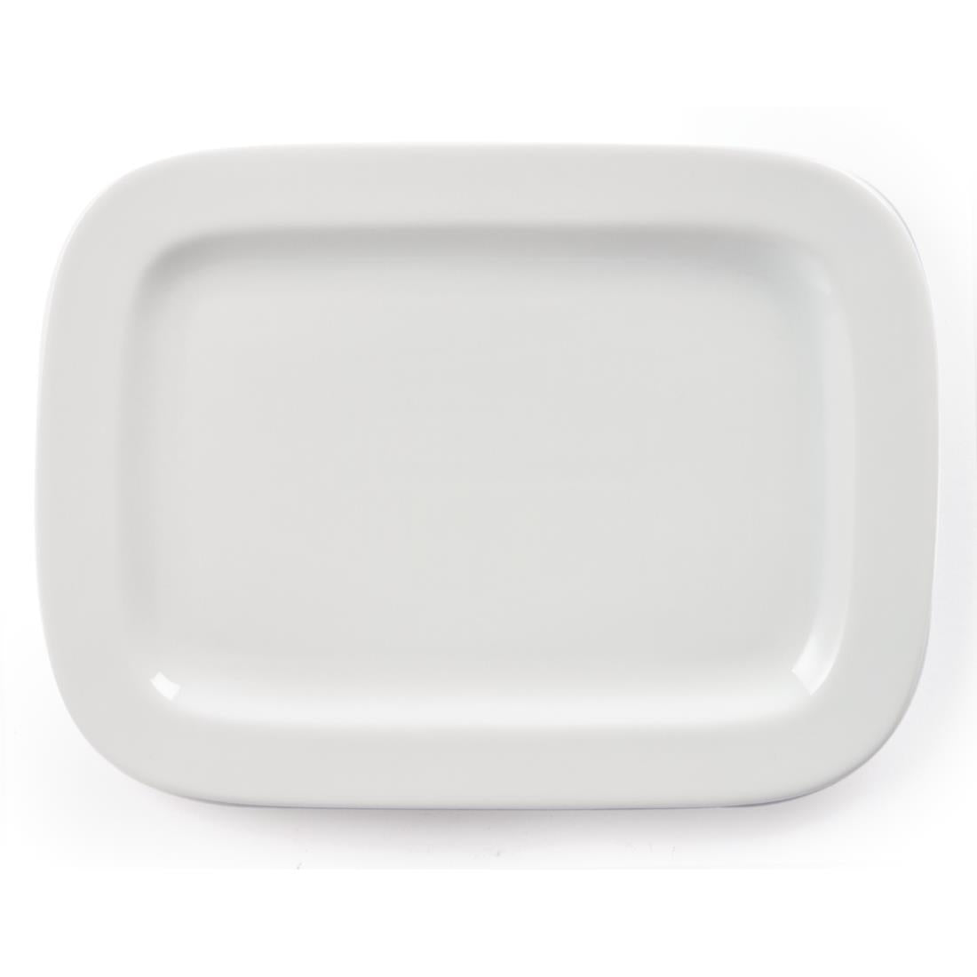 Olympia Whiteware Round Rectangle Plate - 230x170mm 9x6 3/4" (Box 12)