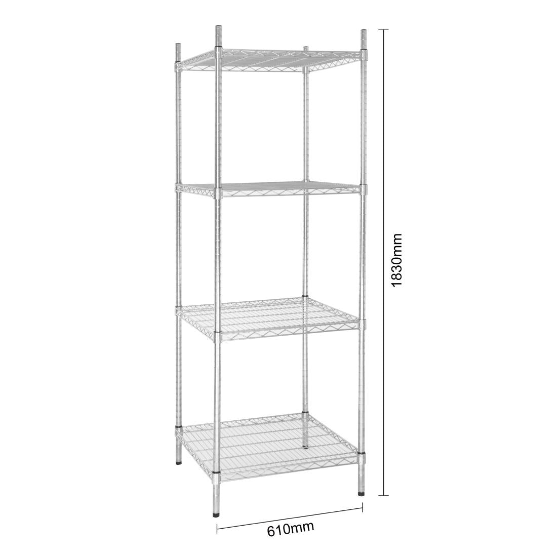 Vogue Tower Display Unit 4 Shelves - 1830x610x610mm 72x24x24"