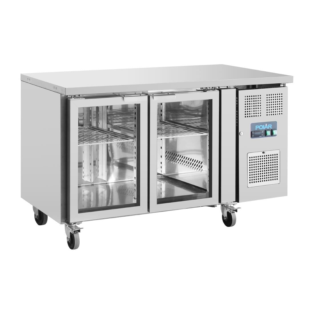 Polar U-Series 2 Door Counter with Glass Doors