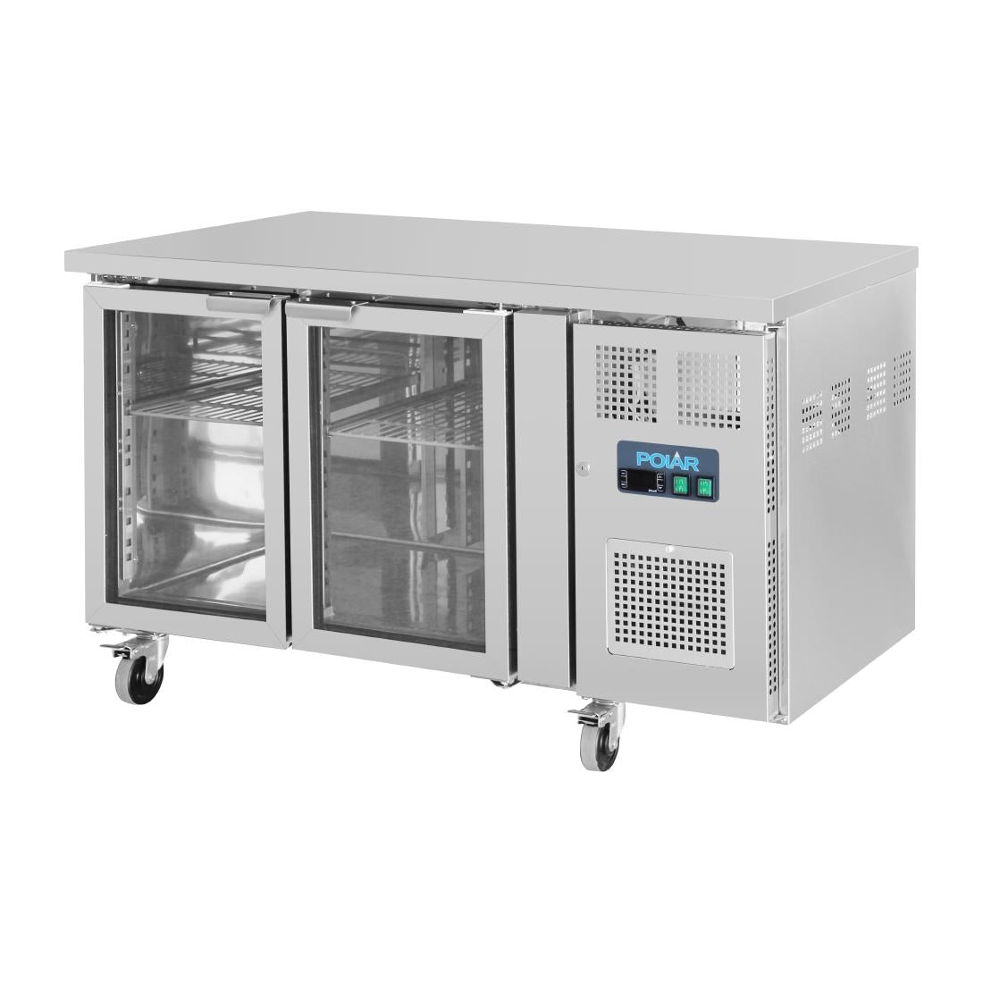 Polar U-Series 2 Door Counter with Glass Doors