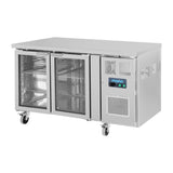 Polar U-Series 2 Door Counter with Glass Doors