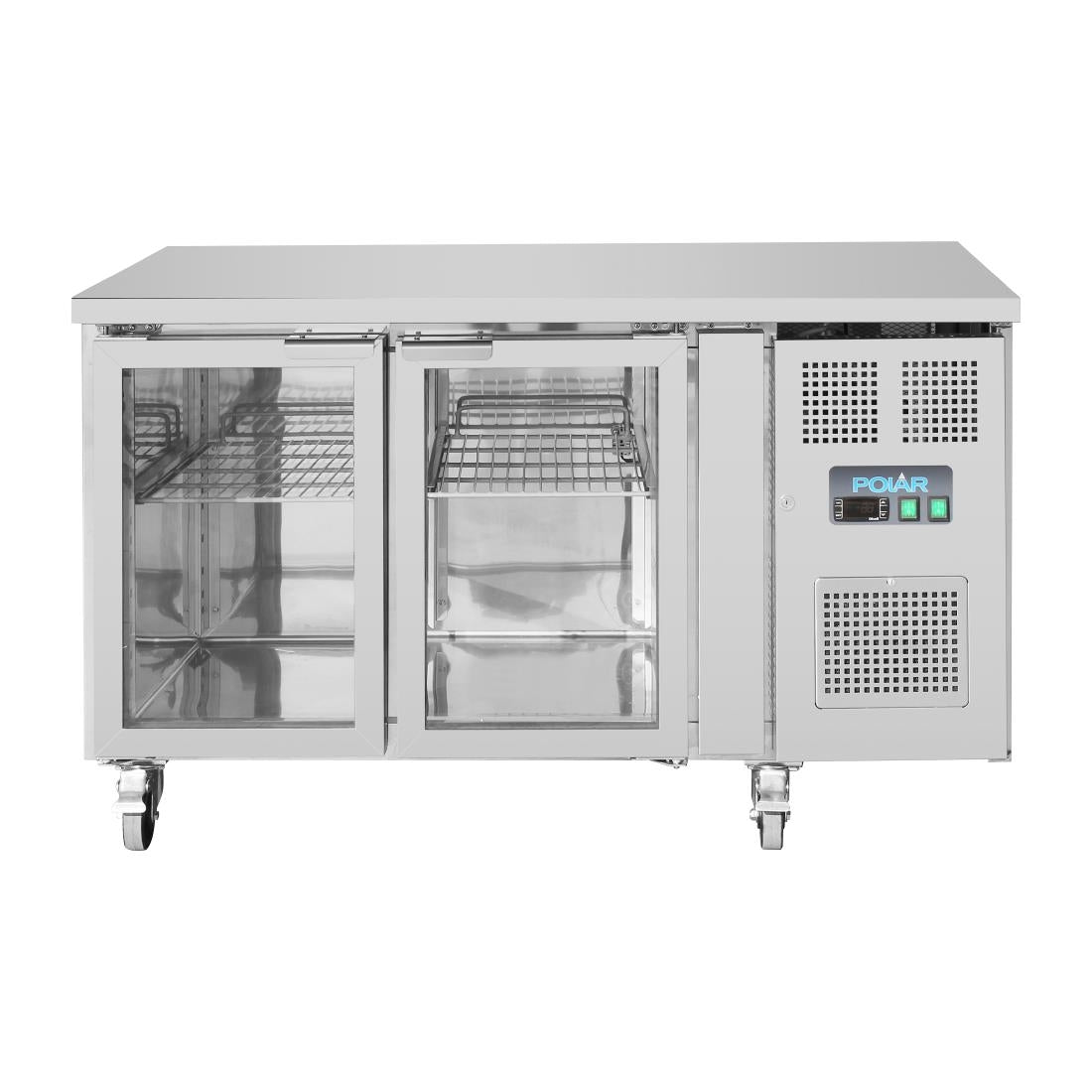 Polar U-Series 2 Door Counter with Glass Doors