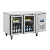 Polar U-Series 2 Door Counter with Glass Doors