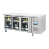 Polar U-Series 3 Door Counter with Glass Doors