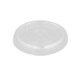 PakMax 78mm PET Cold Paper Cups Flat Lids - CCFL-78C-PET-LID