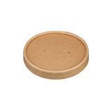 PakMax 96mm Kraft Paper Lid Fit for 8/12/16oz Paper Deli Container - DELI-96-KP-LID
