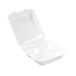 PakMax 8" Sugarcane Clamshell 3-Compartment - CS-883