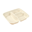PakMax Sugarcane Small 3-Compartment Food Container - FC-31-S