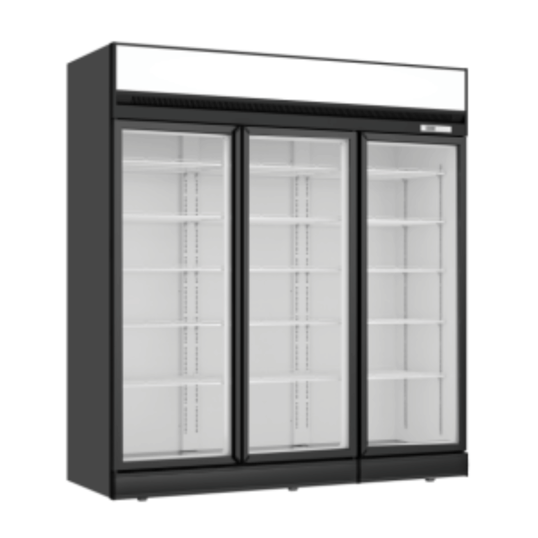 2NDs: Thermaster Black Upright Three Glass Door Freezer - LG-1563DF-NSW2183