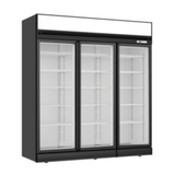 2NDs: Thermaster Black Upright Three Glass Door Freezer - LG-1563DF-NSW2183
