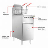 Gasmax V Pan Natural Gas Deep Fryer - VP122